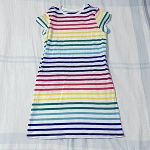 Kids Primary Rainbow striped dress with pockets